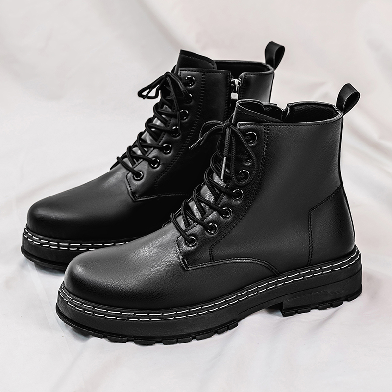Sewing Garment - Men's 4-Season Black Patent Leather Motorcycle