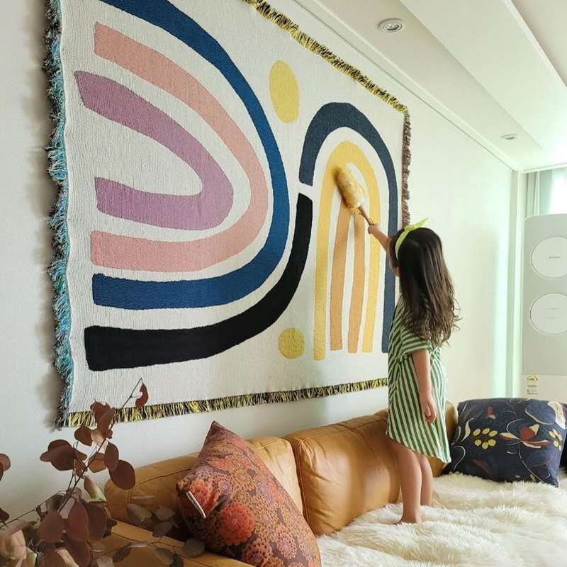 Century Textile & Sewing Supply Online Shopping - Textile City Abstract Rainbow Throw Blanket