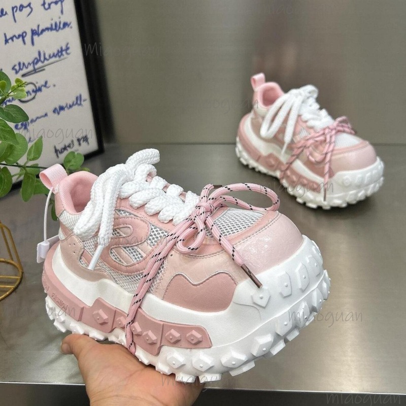 Sewing Garment - Women's Chunky Platform Dad Sneakers Breathable