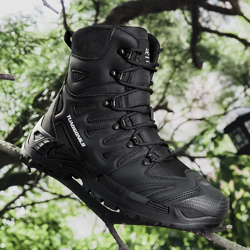 Sewing Garment - Men's Outdoor Hiking Tactical Boots Ankle