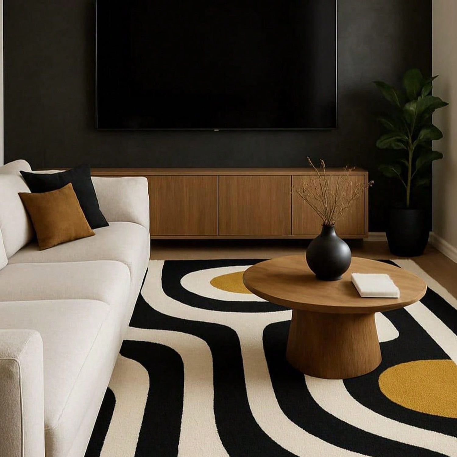 Century Textile & Sewing Supply Online Shopping - Tufted Wool Rug, Geometric Pattern, Mid-Century
