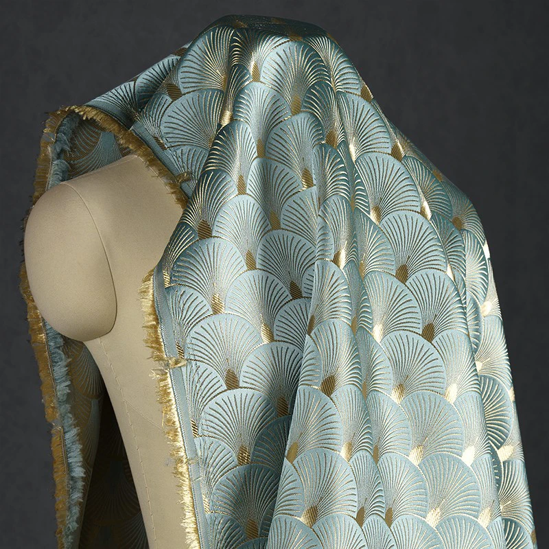 Ginkgo Leaf Fan Shaped Jacquar - огляд і ціна Sewing Fabric
