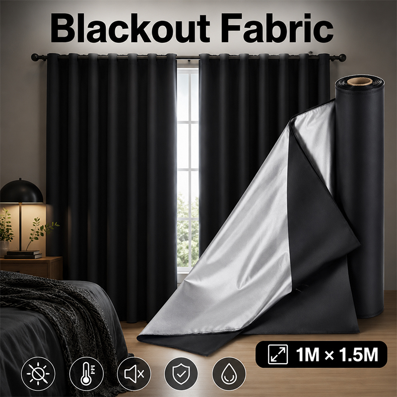 1m Black Silver Coated Blackou - огляд і ціна Sewing Fabric