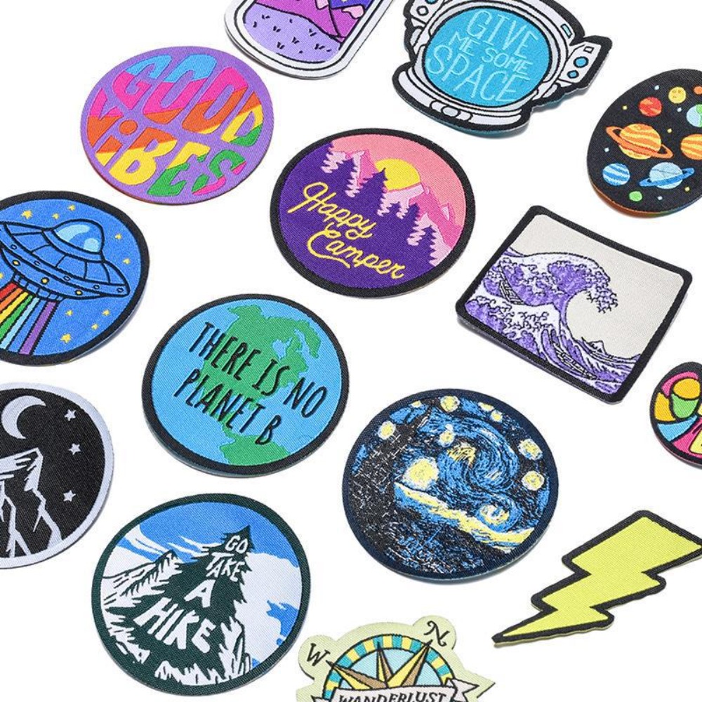 Cartoon Landscape Space Woven  - огляд і ціна Sewing Label