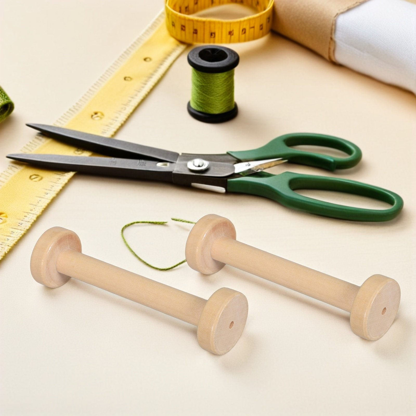 5Pcs Wooden Spools Natural Vin - огляд і ціна Sewing Textiles