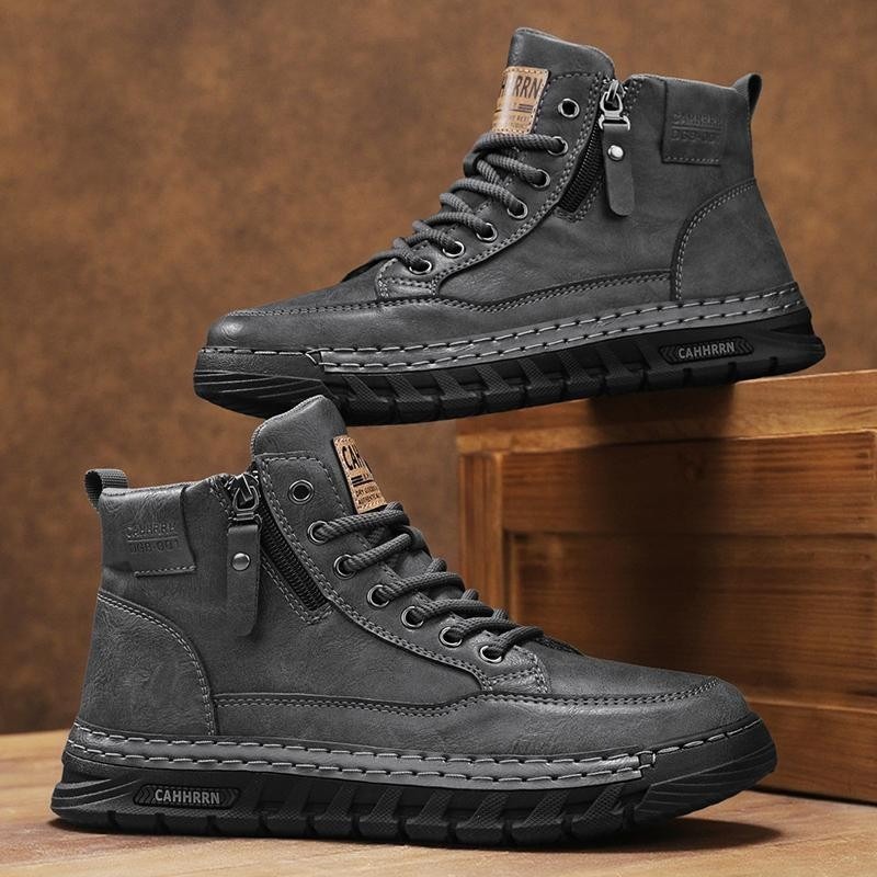 Men Leather High Top Ankle Boo - огляд і ціна Sewing Garment