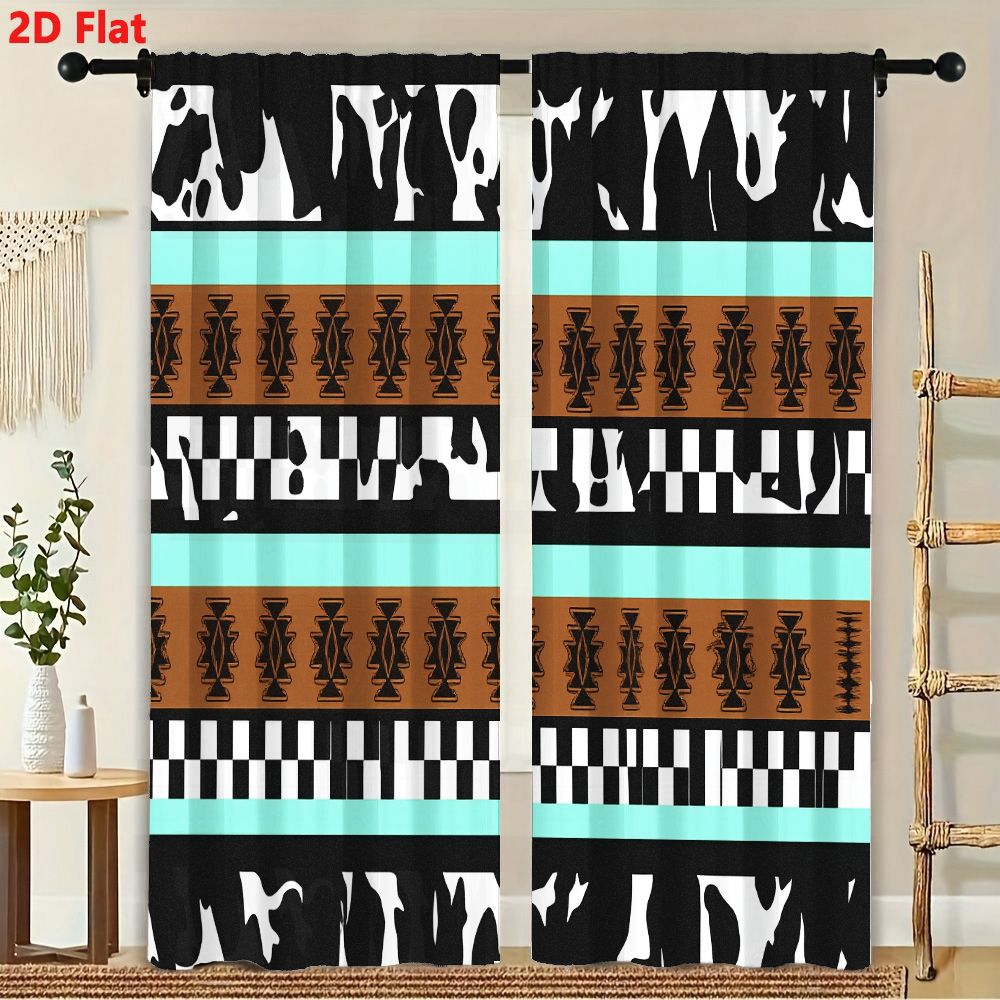 2Pcs Curtains 2D Flat Geometri - огляд і ціна Century Textile & Sewing Supply Online Shopping