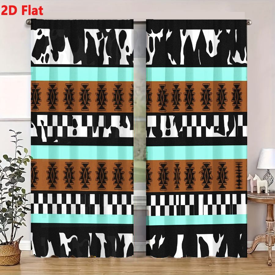 2Pcs Curtains 2D Flat Geometri - огляд і ціна Century Textile & Sewing Supply Online Shopping