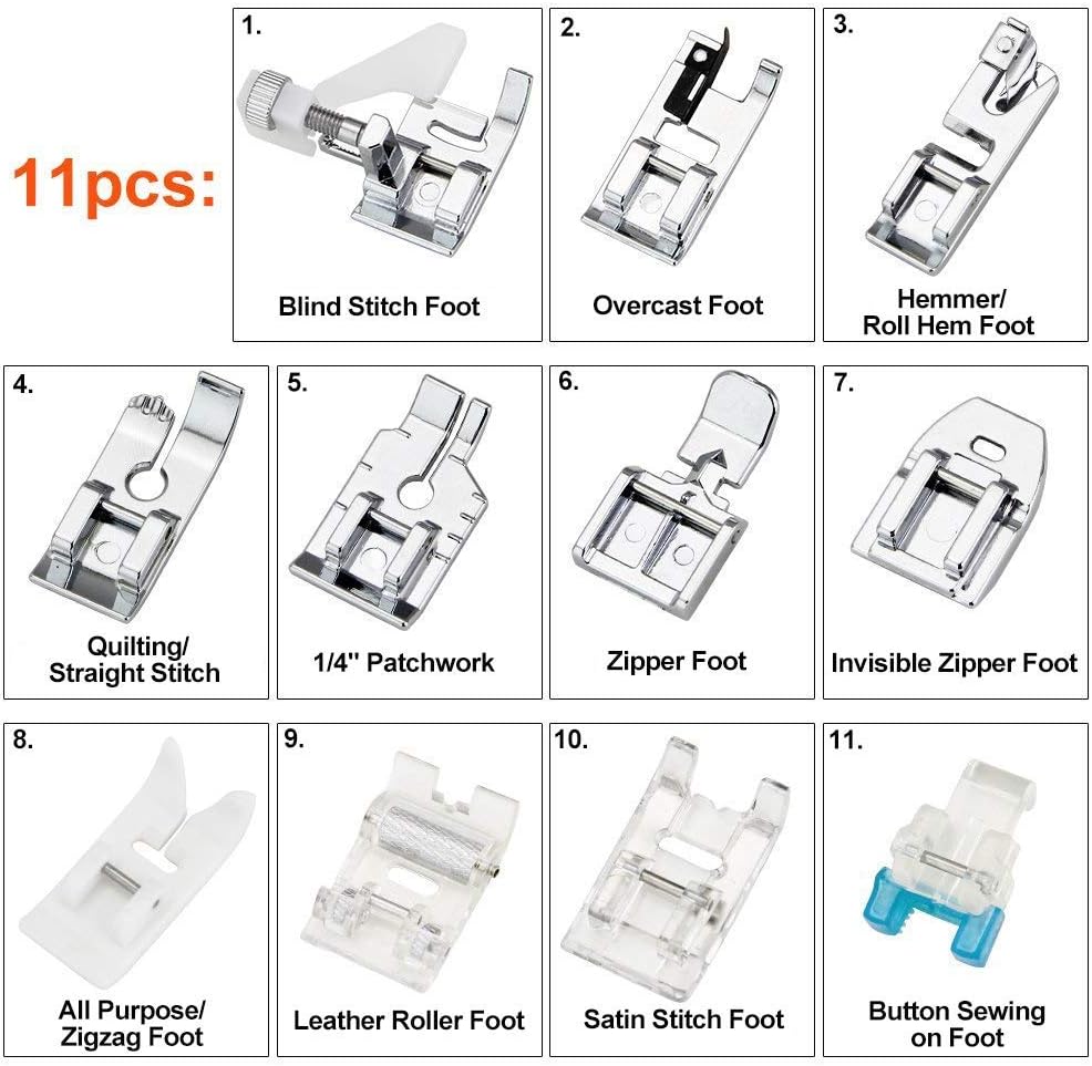 11Pcs Presser Feet Set - Walki - огляд і ціна Sewing Machine Fabric