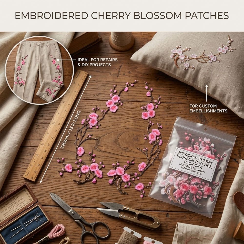 DIY Cherry Blossom Iron On Pat - огляд і ціна Sewing Textiles