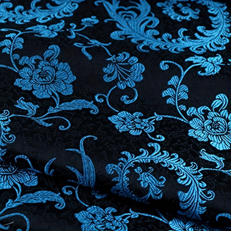 3D Blue Phoenix Tail Brocade F - огляд і ціна Sewing Fabric