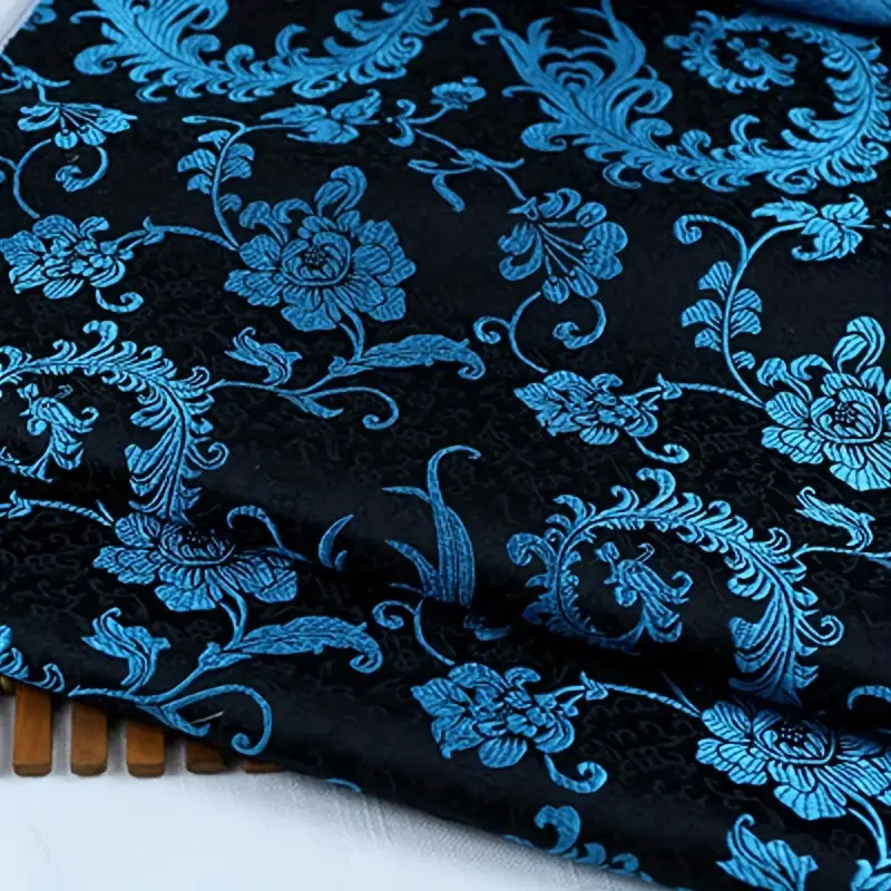 3D Blue Phoenix Tail Brocade F - огляд і ціна Sewing Fabric