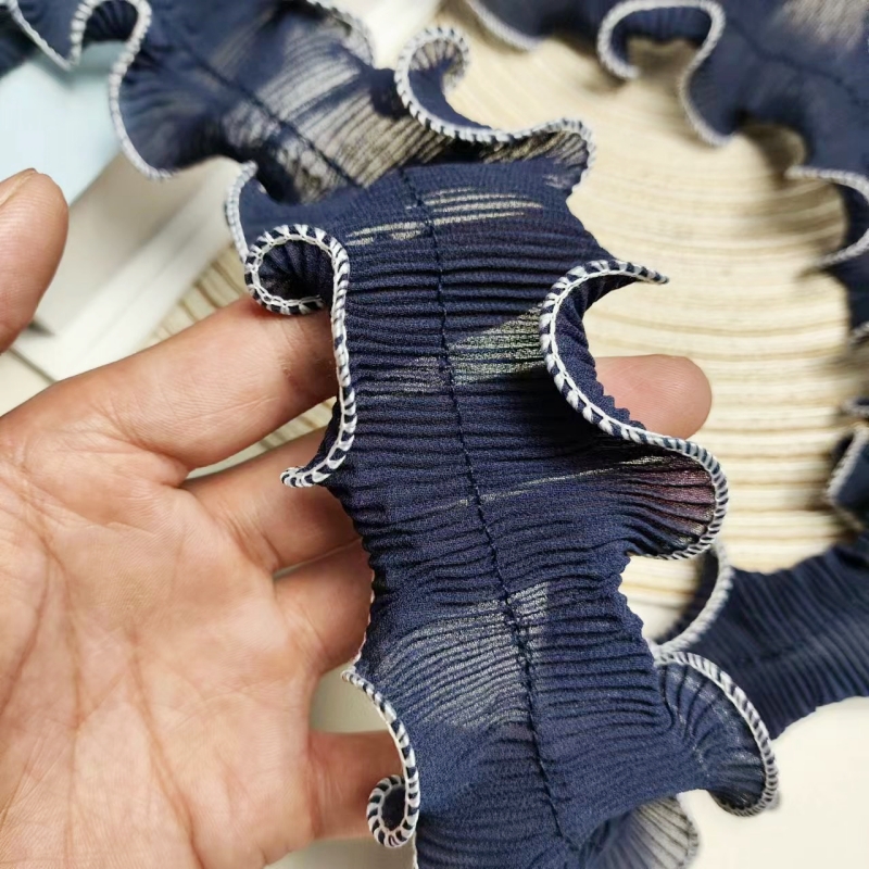 Dark blue Chiffon center Pleat - огляд і ціна Textile Sewing Factory