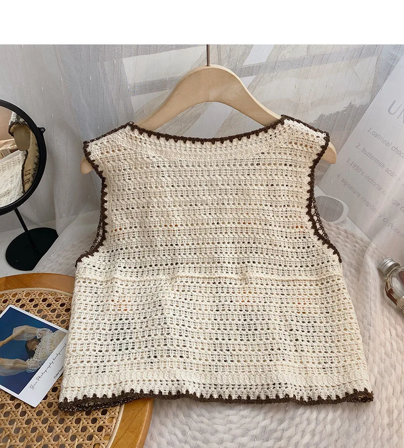 Floral Embroidered Crochet Swe - огляд і ціна Sewing Vest